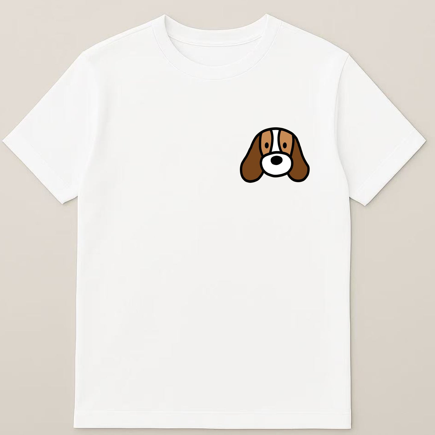 ワンポイントビーグルTシャツ – シンプル&キュート