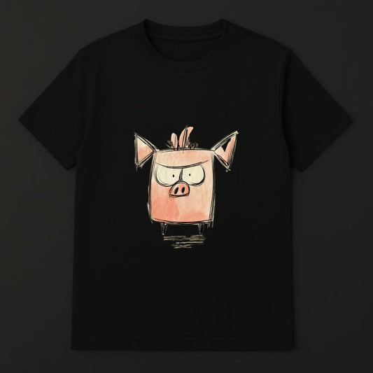 イラっとイノシシTシャツ – 怒ってるけどカワイイ！