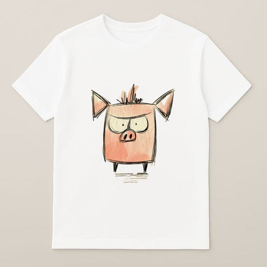 イラっとイノシシTシャツ – 怒ってるけどカワイイ！
